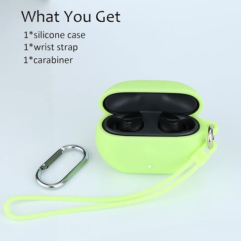 غطاء حافظة LEFXMOPHY Glow Pink بديل لسماعات Apple Beats Studio Buds 2021 الجديدة اللاسلكية، غطاء حماية واقي من السيليكون للنساء، فتاة تتوهج في الظلام مع ملحقات حبل خطاف in Saudi Arabia