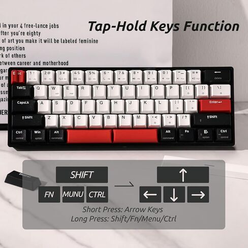 لوحة مفاتيح ميكانيكية سلكية SKYLOONG GK61 PRO بنسبة 60%، قابلة للبرمجة QMK/VIA، حشية دائرية، لوحة مفاتيح مخصصة قابلة للتبديل السريع مع شريط مسافة منفصل، إضاءة خلفية RGB، غطاء مفاتيح PBT لـ Win/Mac (مفتاح KTT باللون الأزرق الوردي) in Kuwait