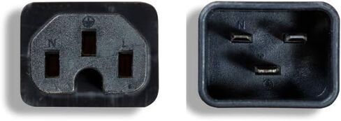 سلك طاقة أسود 3 بوصات، IEC320 C15/C20 14AWG C15/C20 سلك طاقة، أسود (ZADA38EG-03) in Kuwait