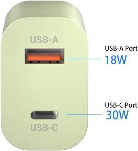 KOSTA 30W Fast Charger [MFi Certified] Dual USB Charger Adapter with 5ft USB-C to Lightning Cord Cable Compatible with i.Pad, i.Phone 14 13 12 11 Pro Max(Color: Exotic) in Saudi Arabia