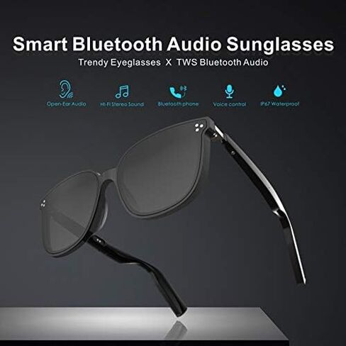 WGP Smart Glasses with AI Translation, Support 110+ Languages, Blue Light Blocking Glasses, Voice Recorder with App, Open Ear Headphones, Bluetooth Audio Glasses for Woman&Man(White) in Saudi Arabia