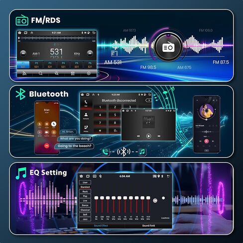 2G+32G Android Car Stereo for Honda Civic 2006-2011,Car Radio 10.1'' Touch Screen Head Unit with Bluetooth GPS Navigation Mirror Link FM RDS WIFI AHD Backup Camera Steering Wheel Control Car Audio in Saudi Arabia