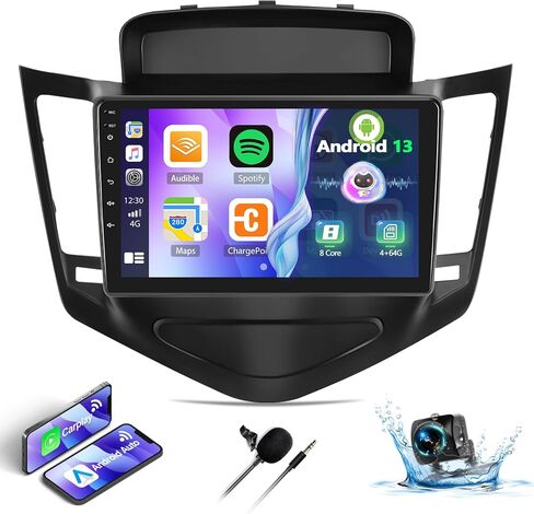 ستيريو سيارة أندرويد 8-Core 4+64G لسيارة شيفروليه تشيفي كروز 2009-2015 مع Carplay Android Auto 59 Theme 9 بوصة شاشة لمس بلوتوث 5.0 FM/RDS شبكة راديو DSP 32EQ AI Voice GPS in Saudi Arabia