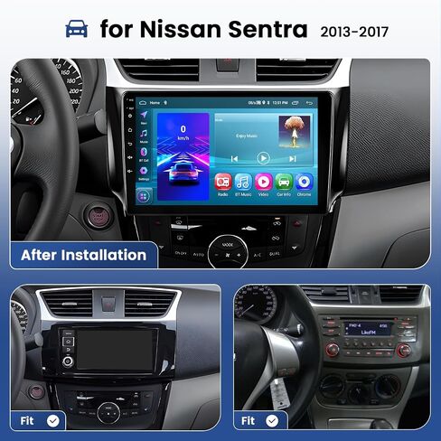 [2G+64G] Hikity Android 13 Stereo for Nissan Sentra 2013-2017, 10.1 Inch Touchscreen GPS Navigation Radio with Wireless Apple Carplay Android Auto WiFi Bluetooth RDS Backup Camera in Saudi Arabia