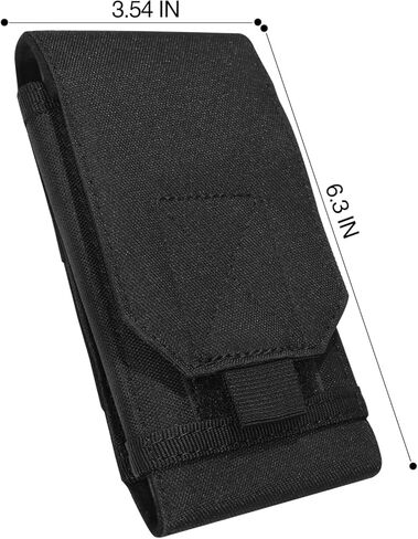 حامل حزام للهاتف المحمول من النايلون، حقيبة هاتف محمول تكتيكية مقاومة للسقوط للرياضات الخارجية، تستخدم لإصلاح الهواتف المحمولة أو البطاقات (أسود/6 بوصات) in Kuwait
