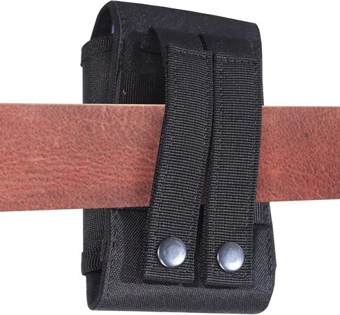 حامل حزام للهاتف المحمول من النايلون، حقيبة هاتف محمول تكتيكية مقاومة للسقوط للرياضات الخارجية، تستخدم لإصلاح الهواتف المحمولة أو البطاقات (أسود/6 بوصات) in Kuwait