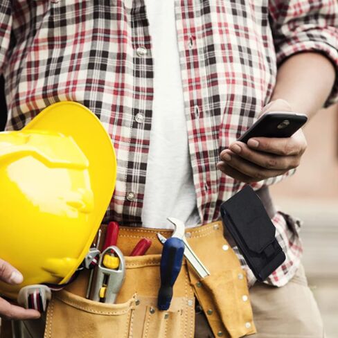 حامل حزام للهاتف المحمول من النايلون، حقيبة هاتف محمول تكتيكية مقاومة للسقوط للرياضات الخارجية، تستخدم لإصلاح الهواتف المحمولة أو البطاقات (أسود/6 بوصات) in Kuwait