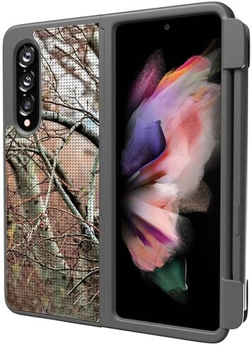 حافظة بمشبك حزام Rome Tech مع حامل قلم لهاتف Galaxy Z Fold 3 5G [SM-F926] غطاء هاتف منزلق متين وشديد التحمل لهاتف Samsung Z Fold 3 مع حامل قلم - أسود in Saudi Arabia