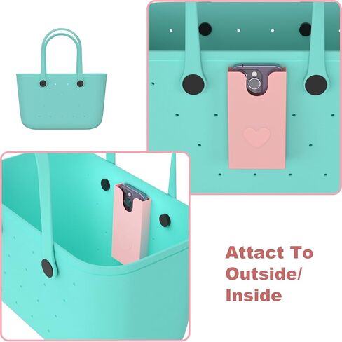 Phone Holder Compatible with Bogg Bag, Bogg Bag Accessories Keep You Phone Accessible Adjustable Clip Bogg Bag Insert Fits Rubber Beach Toe Bag, Bogg Bag Charms, 1 Pack in Saudi Arabia