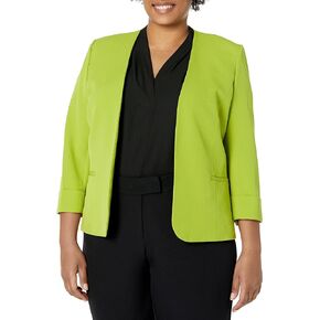 Kasper Women's Stretch Crepe Cardigan W/Rolled Cuff