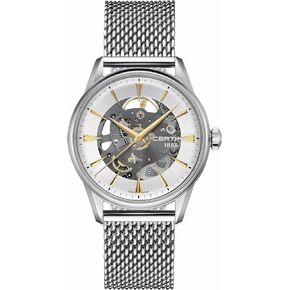 Certina, Mens, DS-1 Skeleton, Stainless Steel, Swiss Automatic, Watch, Silver, Stainless Steel, 20, (C0299071103100)