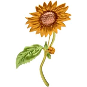 Fashion Yellow Sunflower Enamel Brooch Party Clothing Accessories Pin Brooch for Girls Women Gift for Jackets/Lapel/Backpack