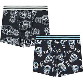 WWE Superstars Mens Boxer Briefs - John Cena, Roman Reigns, Undertaker, Rock, Stone Cold, Hulk Hogan - Mens 2 Pack Underwear