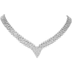 JAKAWIN Rhinestone Choker Necklace Crystal Collar Necklaces Party Evening Neck Chain for Women and Girls NK248