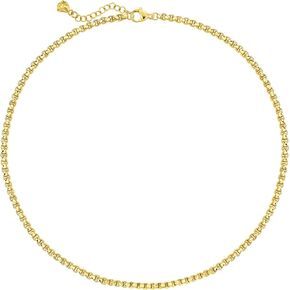 MTMY Gold Choker Necklace,18K Gold Plated Dainty Chain Choker Necklace Delicate Fashion Choker Necklace Jewelry Gift for Women