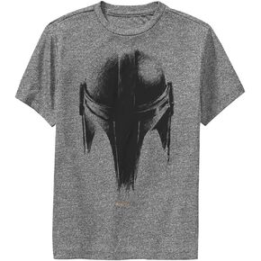 STAR WARS Mandalorian Sketch Helm Boys Short Sleeve Tee Shirt
