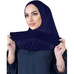 حجاب عمامة إسلامية فورية مع أزرار كبس للنساء، غطاء رأس قطني، غطاء كامل، قبعة إسلامية تحت الغطاء in Kuwait