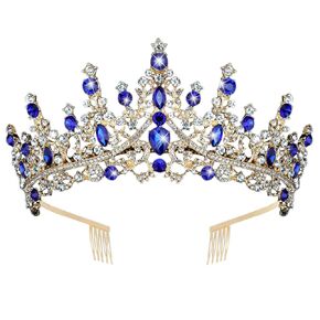 CURASA Silver Tiara and Crowns for Women Crystal Queen Crown, Wedding Tiaras for Bride Princess Crown for Little Girls Headpiece for Bridal Birthday Party Prom Halloween Pageant