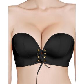 FallSweet Strapless Bra for Women Push Up Padded Brassiere Add Two Cup Bra Wirefree