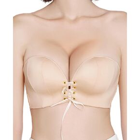 حمالة صدر FallSweet بدون حمالات للنساء، حمالة صدر مبطنة مع كوبين بدون أسلاك in Kuwait