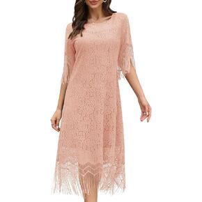 Semi Formal Black Evening Cocktail Dress, Wedding Guest Dresses for Women, 1920 Fringe Gatsby Dress