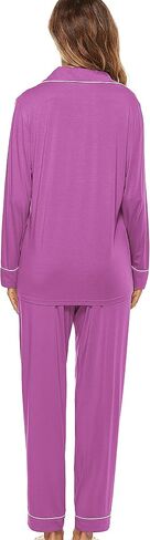 N NORA TWIPS Womens Pajama Sets Long Sleeve Sleepwear Button Down Shirt Nightwear Soft PJ Lounge Set in Saudi Arabia
