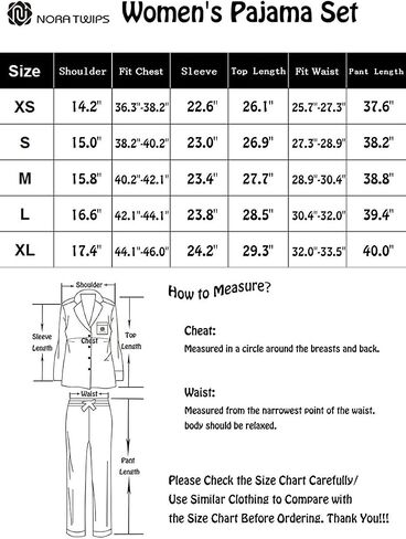 N NORA TWIPS Womens Pajama Sets Long Sleeve Sleepwear Button Down Shirt Nightwear Soft PJ Lounge Set in Saudi Arabia