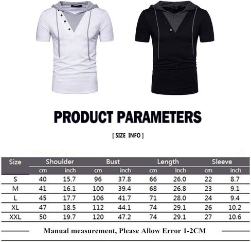 Kimiee Men's Short Sleeve Hoodie T-Shirt Casual Slim Fit Workout Pullover Hooded Shirts in Saudi Arabia