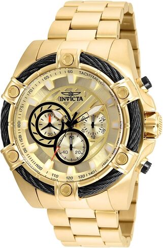 Invicta Men's 25515 Bolt 52mm Stainless Steel dial VD54 Quartz (One Size, Gold) in Saudi Arabia