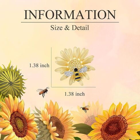 EMEGCY Fashion Flower Brooches for Women Rhinestone Flower Brooches Pins 18k Gold Plated Lapel Pins Jewelry for Girlfriend Wife in Saudi Arabia