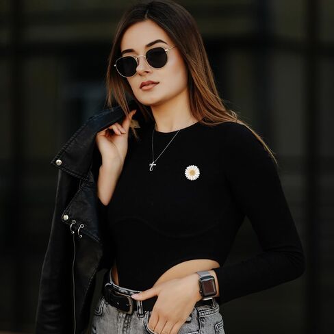 EMEGCY Fashion Flower Brooches for Women Rhinestone Flower Brooches Pins 18k Gold Plated Lapel Pins Jewelry for Girlfriend Wife in Saudi Arabia