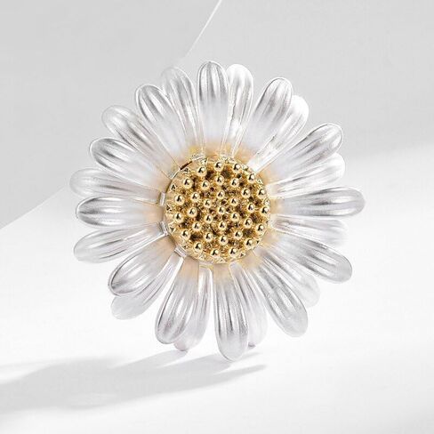 EMEGCY Fashion Flower Brooches for Women Rhinestone Flower Brooches Pins 18k Gold Plated Lapel Pins Jewelry for Girlfriend Wife in Saudi Arabia
