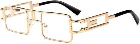 mincl/Hip-Hop Square Metal Small Frame Clear Color Lens Sunglasses in Saudi Arabia