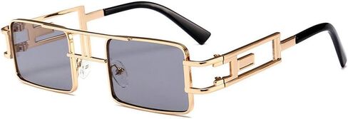 mincl/Hip-Hop Square Metal Small Frame Clear Color Lens Sunglasses in Saudi Arabia