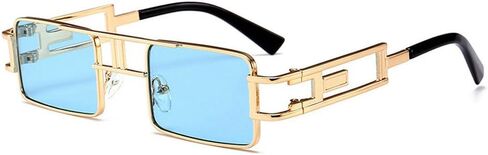 mincl/Hip-Hop Square Metal Small Frame Clear Color Lens Sunglasses in Saudi Arabia