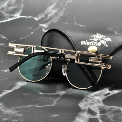mincl/Hip-Hop Square Metal Small Frame Clear Color Lens Sunglasses in Saudi Arabia