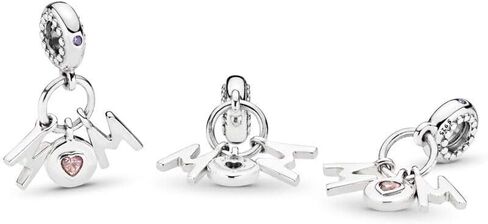 MiniJewelry I Love You Letter Mom Dangle Charms for Bracelets Necklaces Pendants Women Girls Christmas Daughter Granddaughter Family Birthday in Saudi Arabia