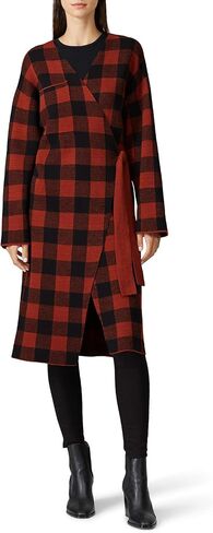 Women's Check Pattern Sweater Coat in Saudi Arabia