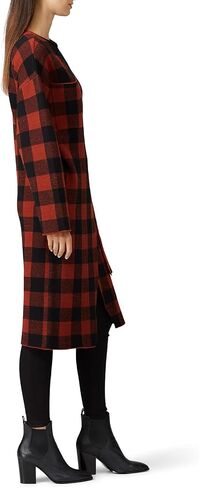 Women's Check Pattern Sweater Coat in Saudi Arabia