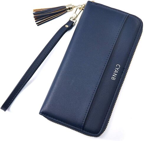Women Wallets Tassel Bifold Ladies Cluth Wristlet Wrist strap Long Purse in Saudi Arabia