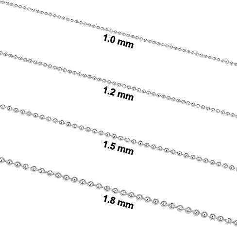 Kooljewelry Sterling Silver Polished Ball Chain Necklace (1 mm, 22 inch) in Saudi Arabia