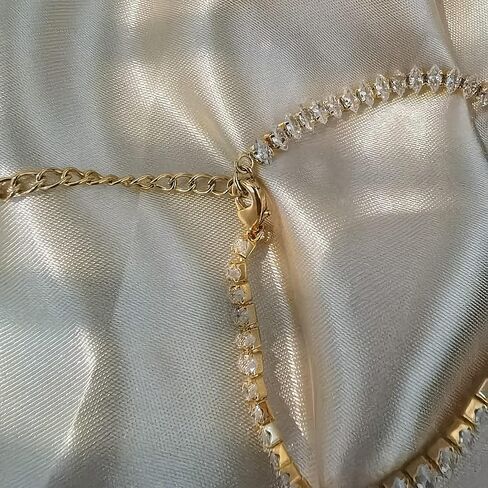 قلادة كاولين تنس قلادة كريستال مكعب زركونيا تشيكوسلوفاكيا سلسلة أنيقة 14 قيراط مطلية بالذهب والفضة والألماس للنساء والفتيات (اختيار لونين) in Kuwait