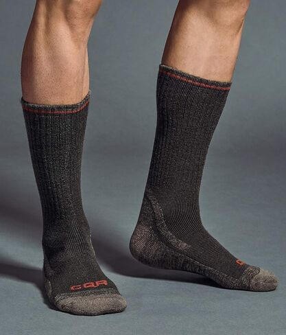 CQR 3 Pack Men and Women Wool Hiking Mid Calf Crew Socks, Moisture Wicking Breathable Outdoor Tactical Cushion boot Socks in Saudi Arabia