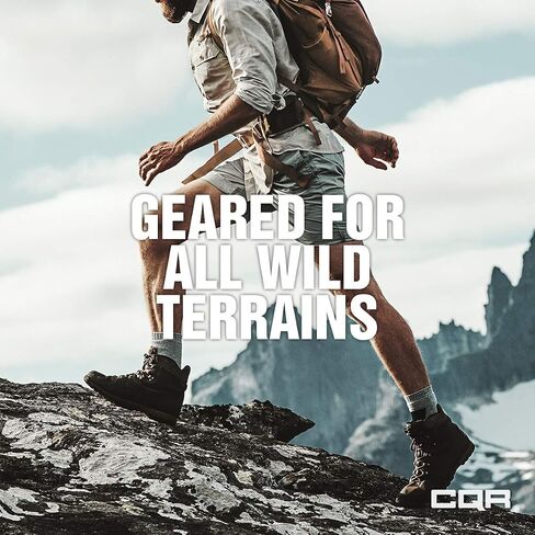 CQR 3 Pack Men and Women Wool Hiking Mid Calf Crew Socks, Moisture Wicking Breathable Outdoor Tactical Cushion boot Socks in Saudi Arabia