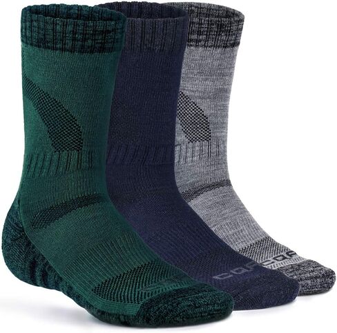 CQR 3 Pack Men and Women Wool Hiking Mid Calf Crew Socks, Moisture Wicking Breathable Outdoor Tactical Cushion boot Socks in Saudi Arabia
