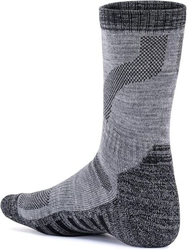 CQR 3 Pack Men and Women Wool Hiking Mid Calf Crew Socks, Moisture Wicking Breathable Outdoor Tactical Cushion boot Socks in Saudi Arabia