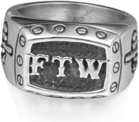 Jude Jewelers Stainless Steel FTW Biker Rider Middle Finger Ring in Saudi Arabia