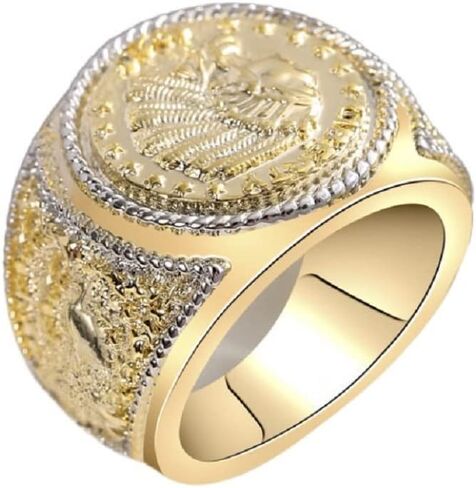 خاتم رئيس الهنود الأمريكيين الأصليين للرجال، خاتم المحارب الهندي من نوع بانك روك، خاتم ذهبي لرئيس هندي، خاتم هيب هوب لراكبي الدراجات النارية للرجال، خاتم رئيس قبلي عتيق، هدية إكسسوارات عيد الأب in Kuwait