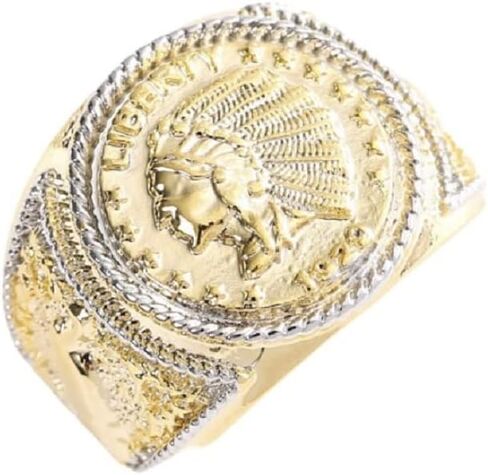 خاتم رئيس الهنود الأمريكيين الأصليين للرجال، خاتم المحارب الهندي من نوع بانك روك، خاتم ذهبي لرئيس هندي، خاتم هيب هوب لراكبي الدراجات النارية للرجال، خاتم رئيس قبلي عتيق، هدية إكسسوارات عيد الأب in Kuwait