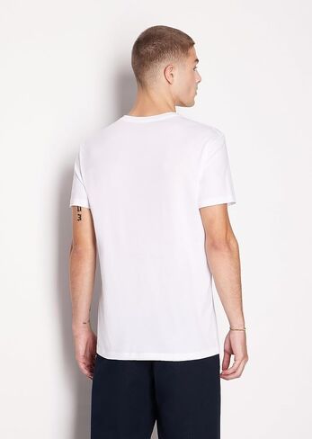 A｜X ARMANI EXCHANGE Men's Slim Fit V Neck Pima Cotton Logo Tee in Saudi Arabia